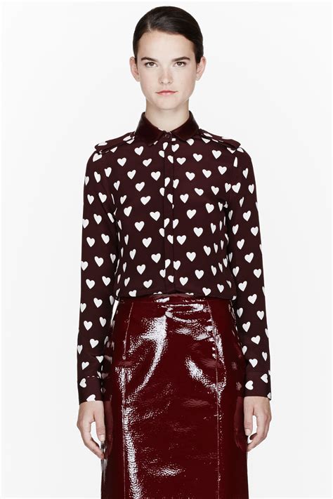 burberry blouse with hearts|Burberry blouse price.